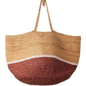 Free People Mega woven Jute Tote Bag large